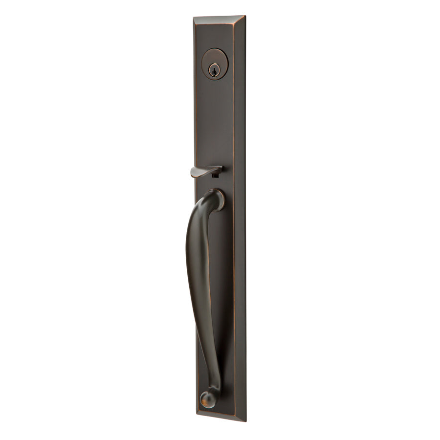 Jefferson Full Length Tubular Entrance Handleset in Oil Rubbed Bronze Finish