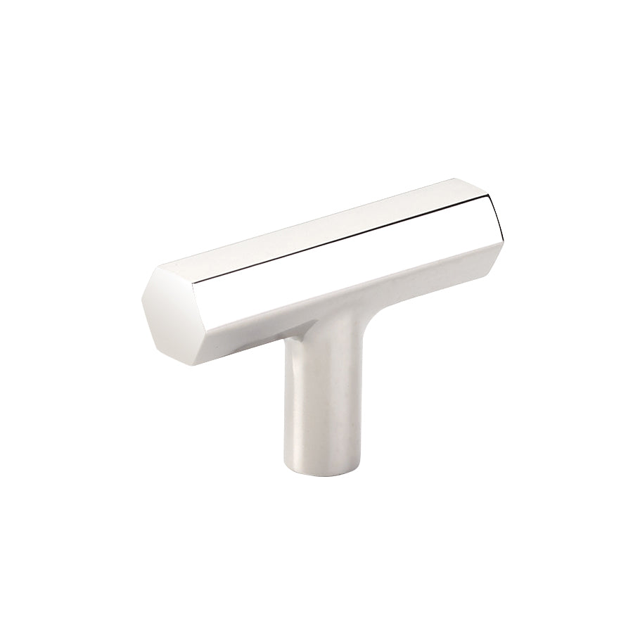 Emtek Mod Hex T-Knob Polished Nickel