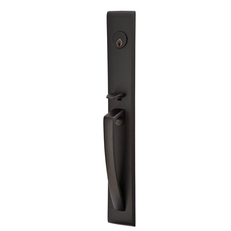 Orion Brass Tubular Entryset in Matte Black finish