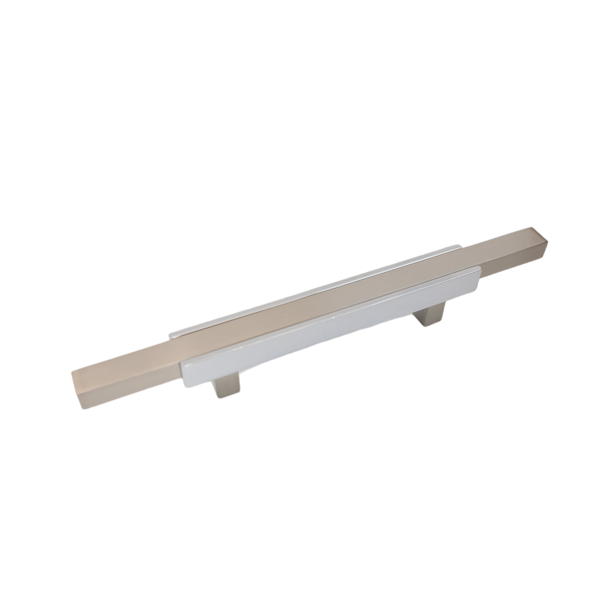 Modern Two Tone Handle - Brushed Nickel Base 780