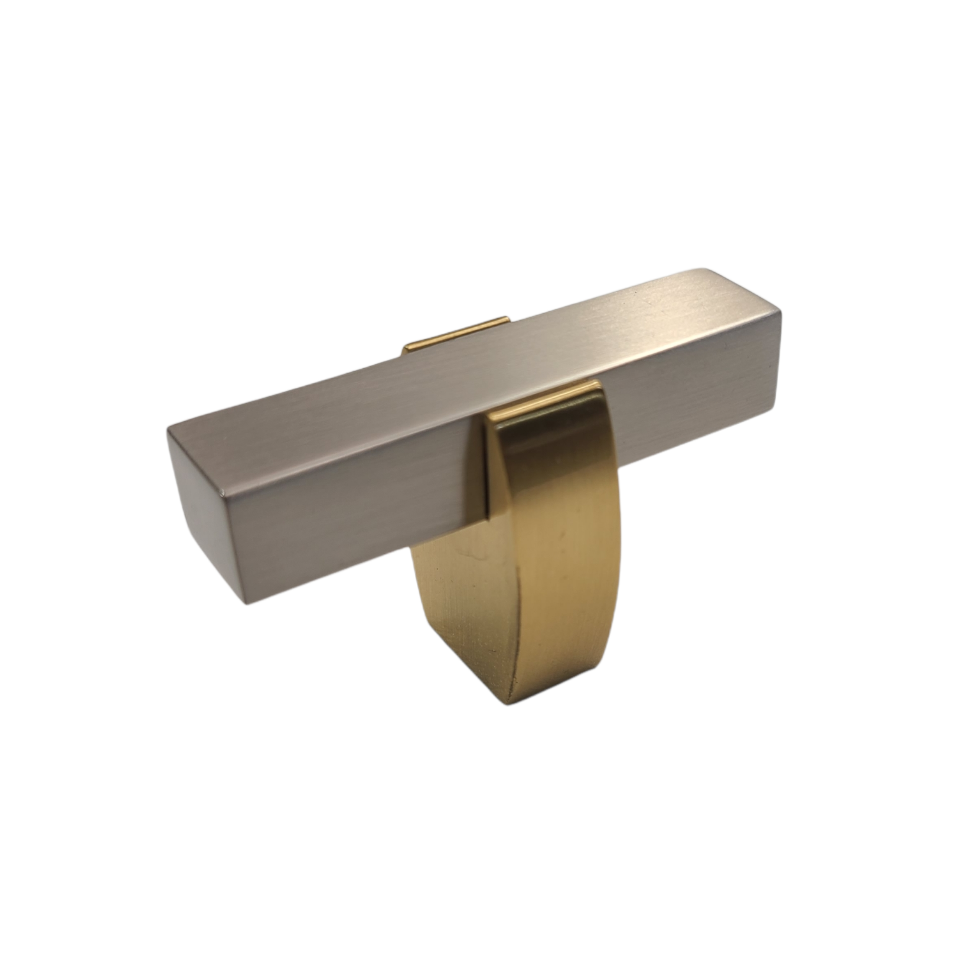 Modern Two Tone Knob - Brushed Gold Base 65