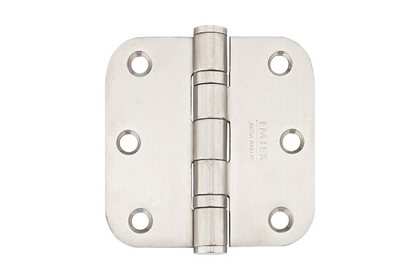 Emtek Heavy Duty Ball Bearing, 5/8" Radius Corners, Stainless Steel Hinges