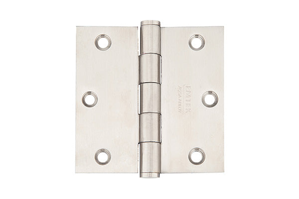 Emtek Residential Plain Bearing, Square Corners, Stainless Steel Hinges