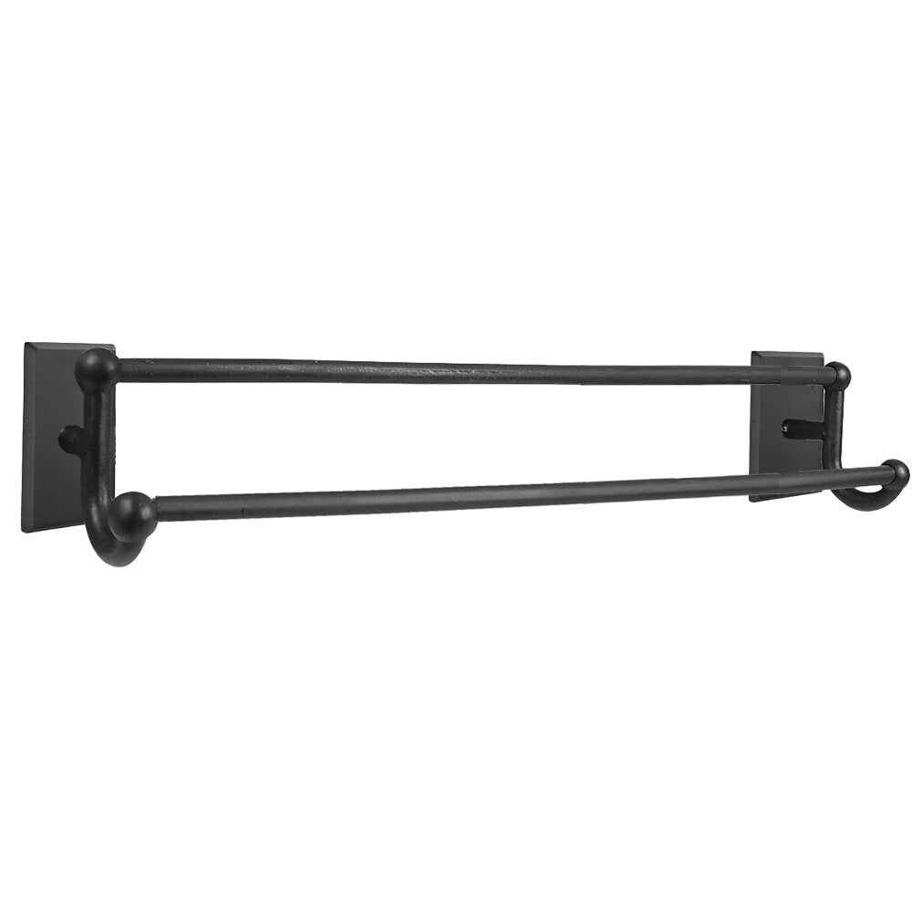 Emtek Sandcast Bronze Double Towel Bar