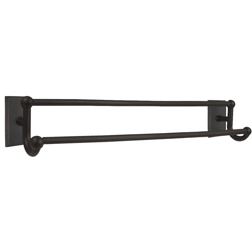 Emtek Sandcast Bronze Double Towel Bar