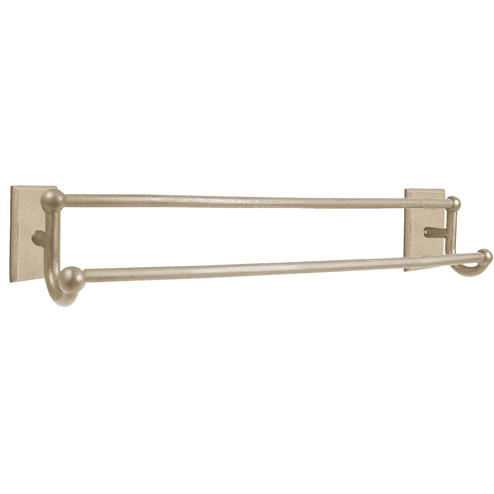 Emtek Sandcast Bronze Double Towel Bar