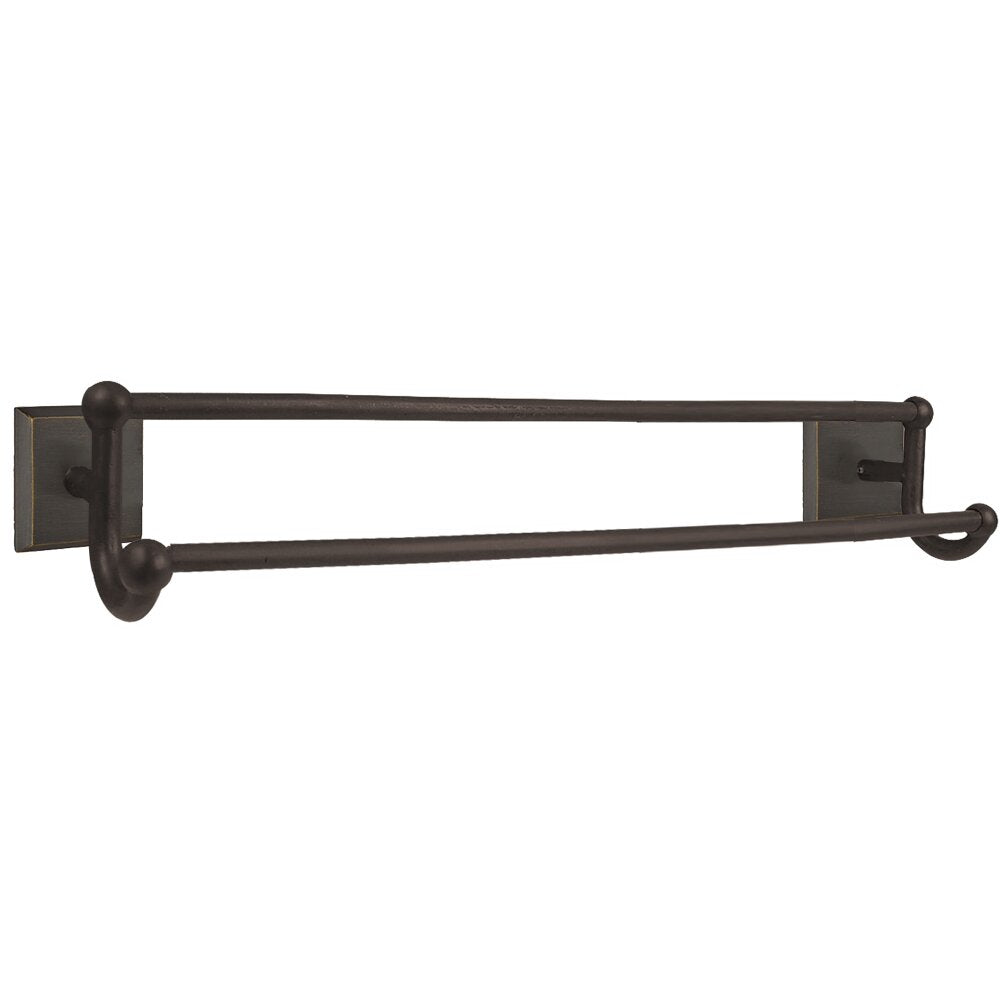 Emtek Sandcast Bronze Double Towel Bar