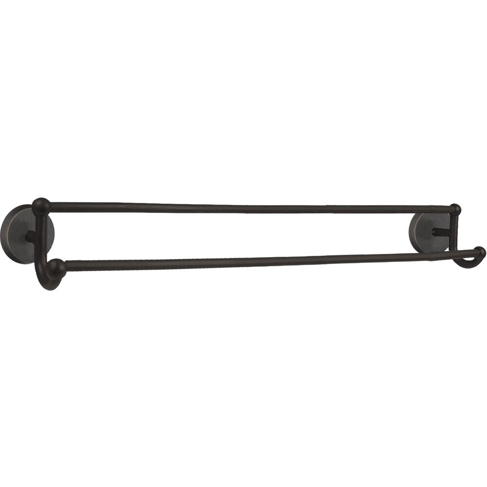 Emtek Sandcast Bronze Double Towel Bar