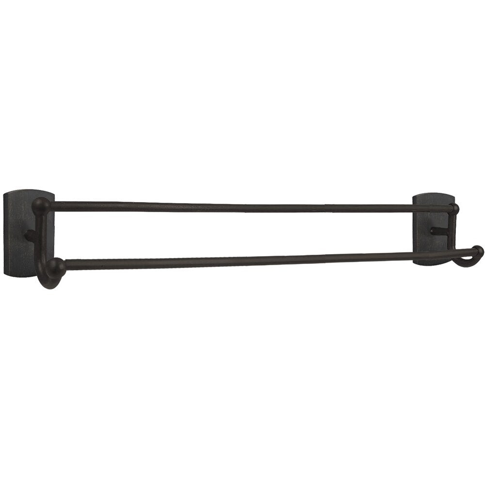 Emtek Sandcast Bronze Double Towel Bar