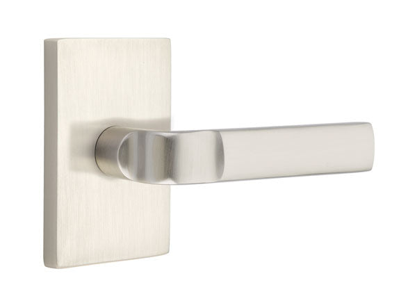 Emtek Aston Lever with Modern Rectangular Rosette