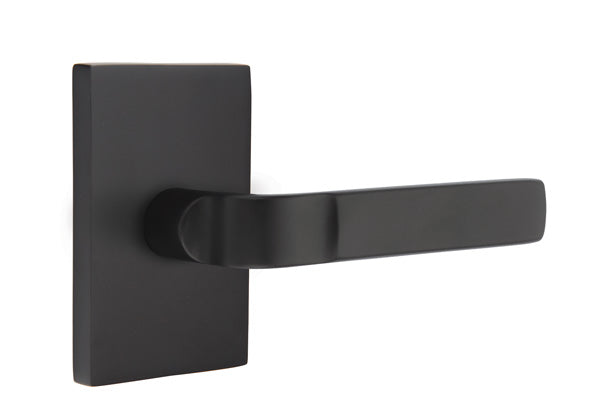 Emtek Aston Lever with Modern Rectangular Rosette