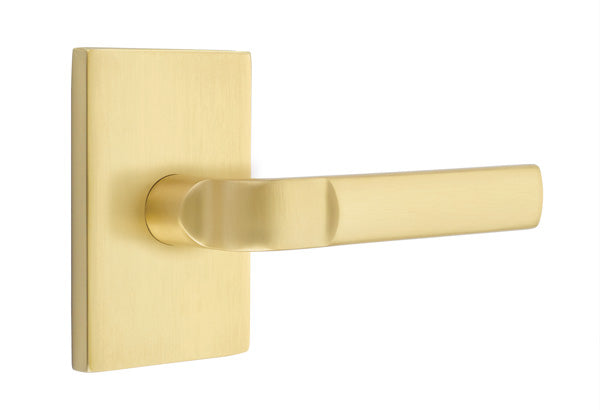 Emtek Aston Lever with Modern Rectangular Rosette