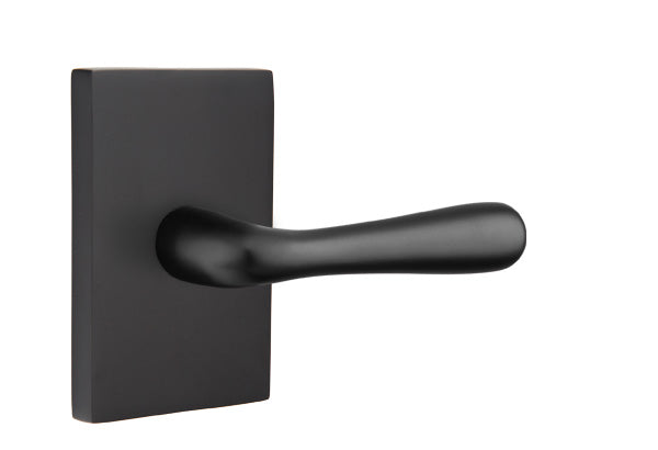 Emtek Basel Lever with Modern Rectangular Rosette