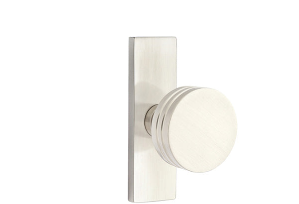 Emtek Stretto Narrow Trim Locksets with Bern Knob