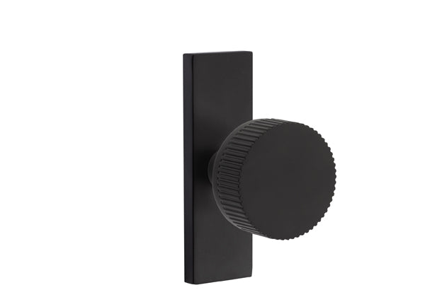 Emtek Stretto Narrow Trim Locksets with Conical Straight Knurled Knob
