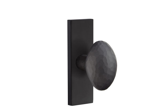 Emtek Stretto Narrow Trim Locksets with Hammered Egg Knob