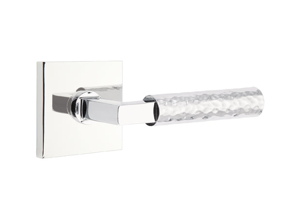 Emtek Select L Square Hammered Lever Square Rosette