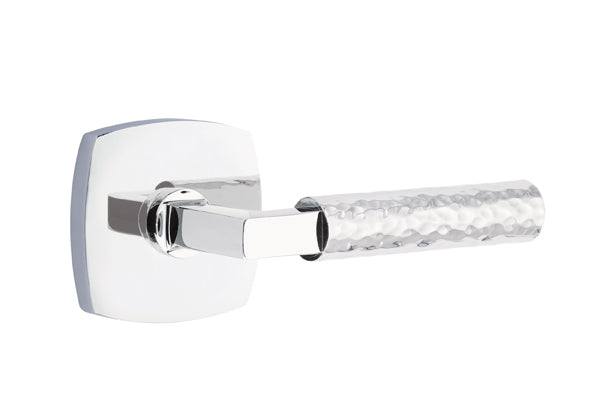 Emtek Select L Square Hammered Lever Urban Modern Rosette