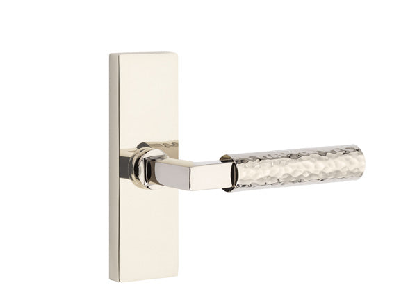 Emtek Stretto Narrow Trim Locksets with L-Square Hammered Lever