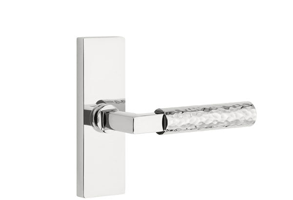 Emtek Stretto Narrow Trim Locksets with L-Square Hammered Lever