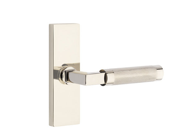 Emtek Stretto Narrow Trim Locksets with L-Square Knurled Lever