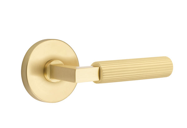 Emtek Select L Square Straight Knurled Lever Disk Rosette