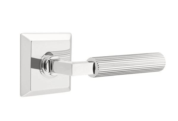Emtek Select L Square Straight Knurled Lever Quincy Rosette