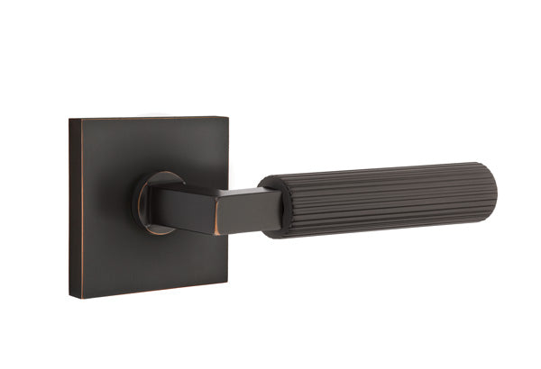 Emtek Select L Square Straight Knurled Lever Square Rosette
