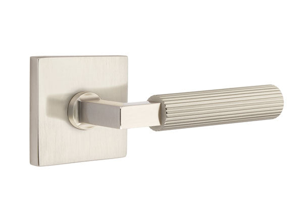 Emtek Select L Square Straight Knurled Lever Square Rosette