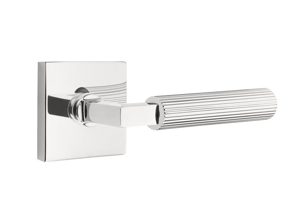 Emtek Select L Square Straight Knurled Lever Square Rosette