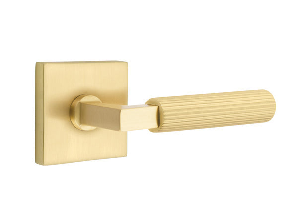 Emtek Select L Square Straight Knurled Lever Square Rosette