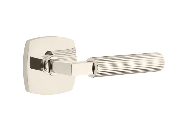 Emtek Select L Square Straight Knurled Lever Urban Modern Rosette