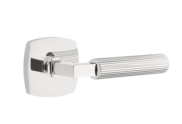 Emtek Select L Square Straight Knurled Lever Urban Modern Rosette