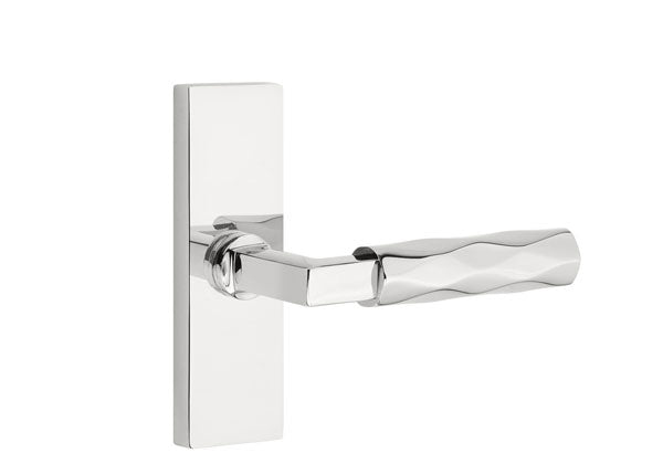 Emtek Stretto Narrow Trim Locksets with L-Square Straight Knurled Lever