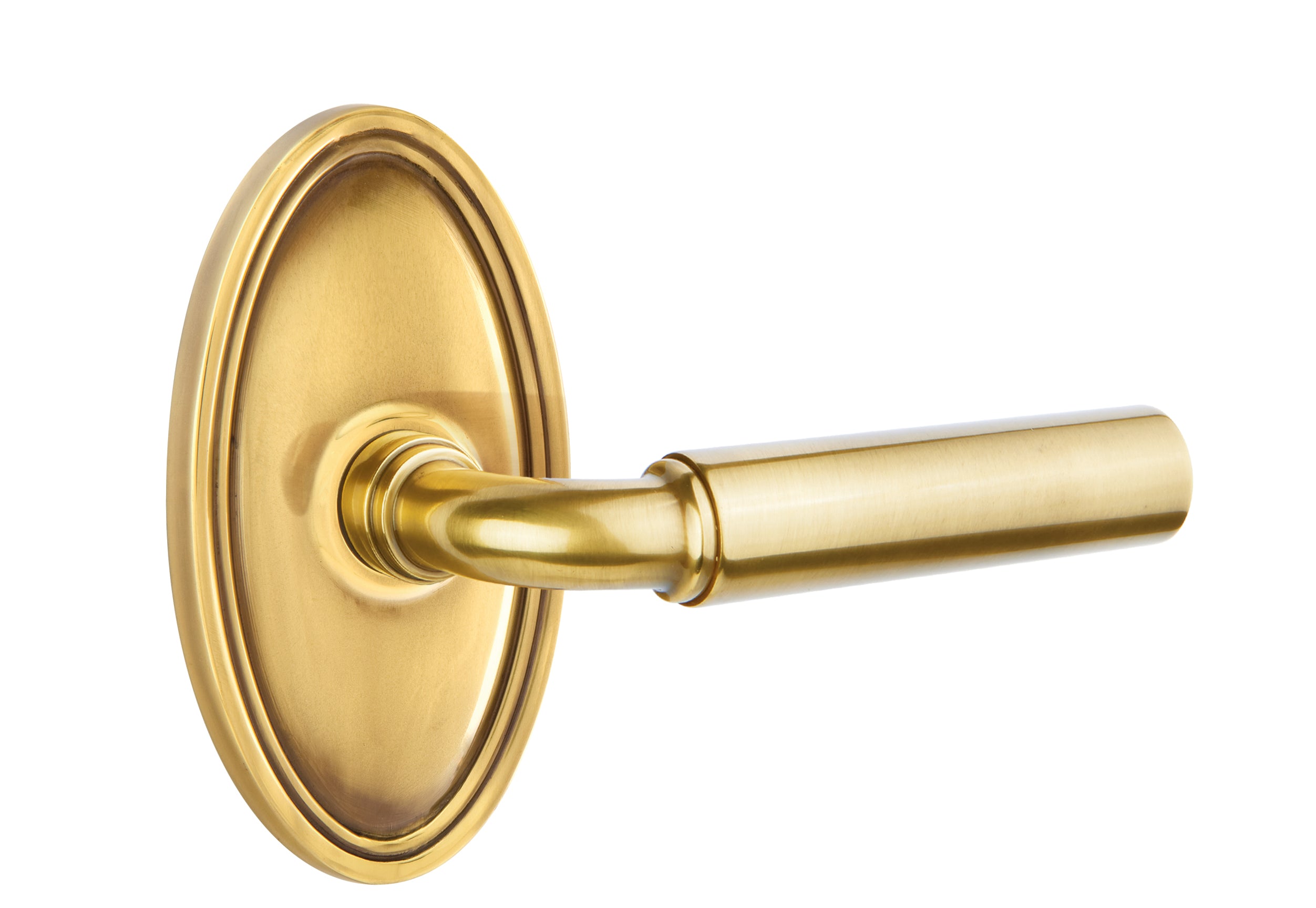 Emtek Manning Lever with Oval Rosette - Classic Brass