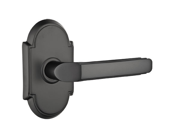 Emtek Milano Lever with Style 8 Rosette - Classic Brass