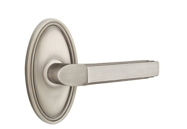 Emtek Milano Lever with Oval Rosette - Classic Brass