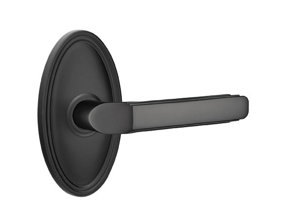 Emtek Milano Lever with Oval Rosette - Classic Brass