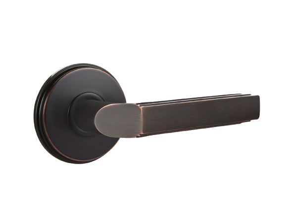 Emtek Milano Lever with Watford Rosette - Classic Brass