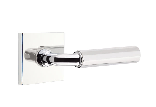 Emtek Select R-Bar Faceted Lever Square Rosette