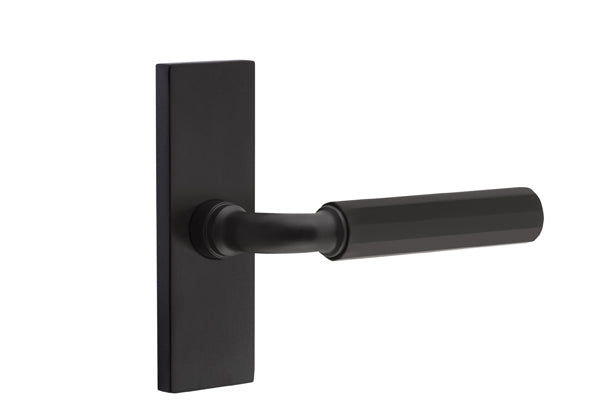 Emtek Stretto Narrow Trim Locksets with R-Bar Faceted Lever