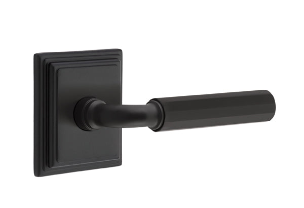 Emtek Select R-Bar Faceted Lever Wilshire Rosette