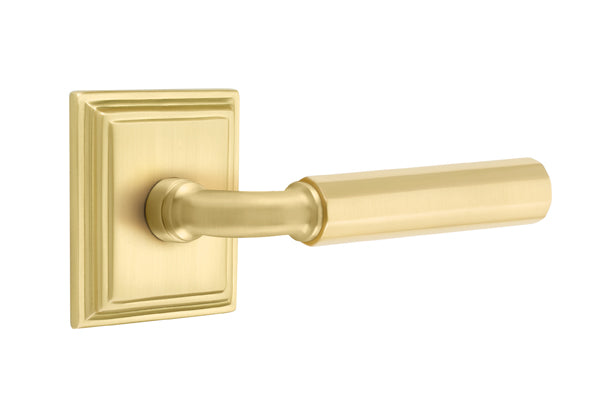 Emtek Select R-Bar Faceted Lever Wilshire Rosette