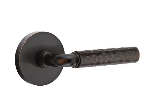Emtek Select R-Bar Hammered Lever Disk Rosette
