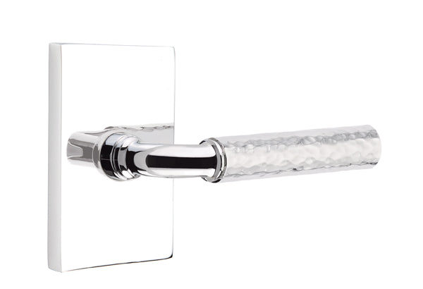 Emtek Select R-Bar Hammered Lever Modern Rectangular Rosette
