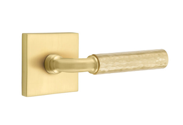 Emtek Select R-Bar Hammered Lever Square Rosette