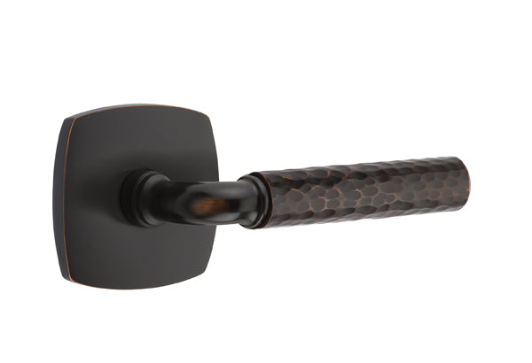 Emtek Select R-Bar Hammered Lever Urban Modern Rosette