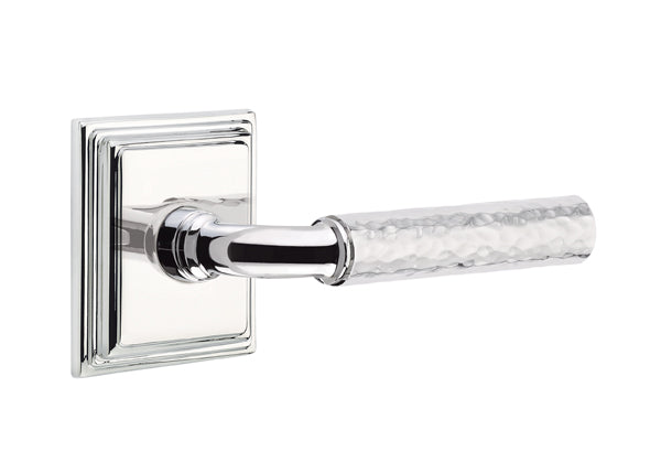 Emtek Select R-Bar Hammered Lever Wilshire Rosette