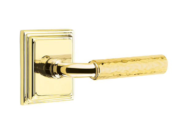 Emtek Select R-Bar Hammered Lever Wilshire Rosette