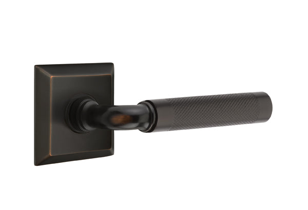 Emtek Select R-Bar Knurled Lever Quincy Rosette
